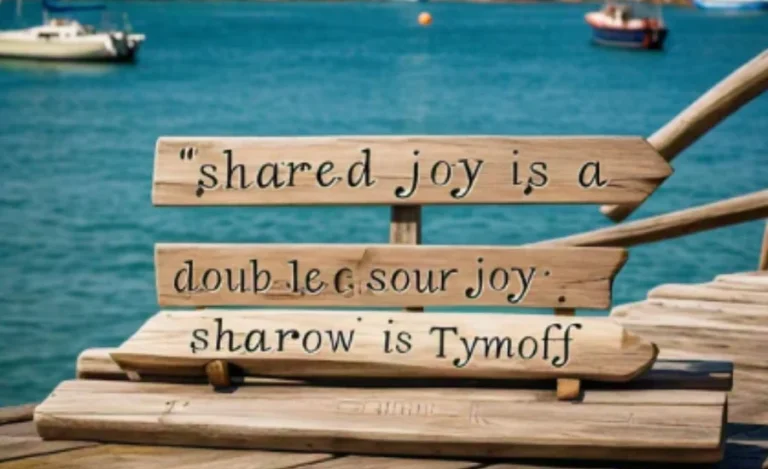 Shared joy is a double joy; shared sorrow is tymoff